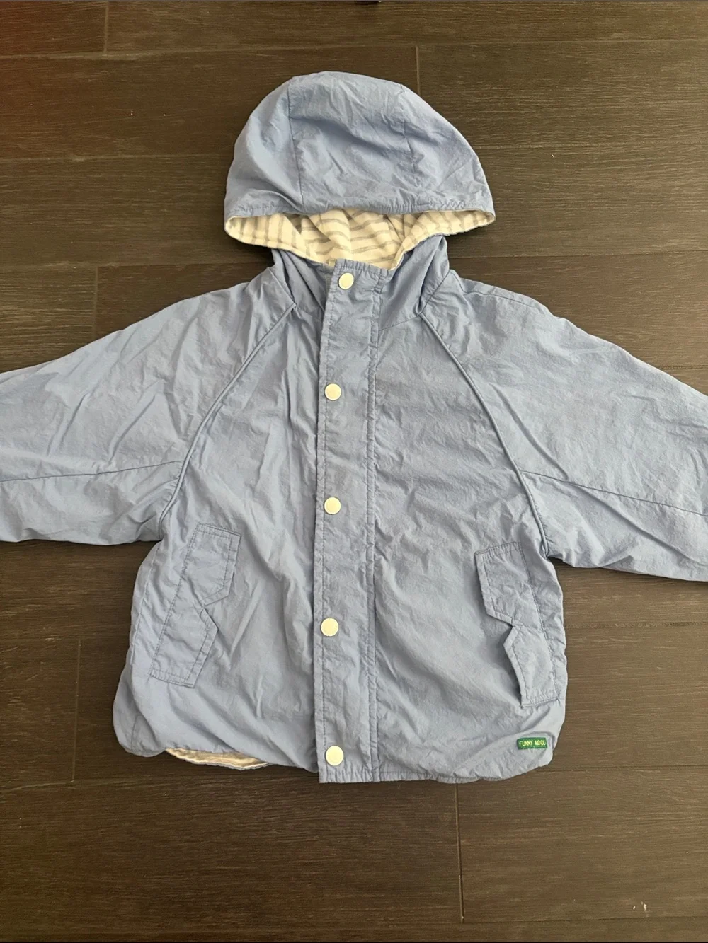 Kids Light Blue Hooded Jacket